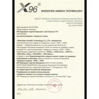 Смарт ТВ приставка X96Q 2/16 ГБ